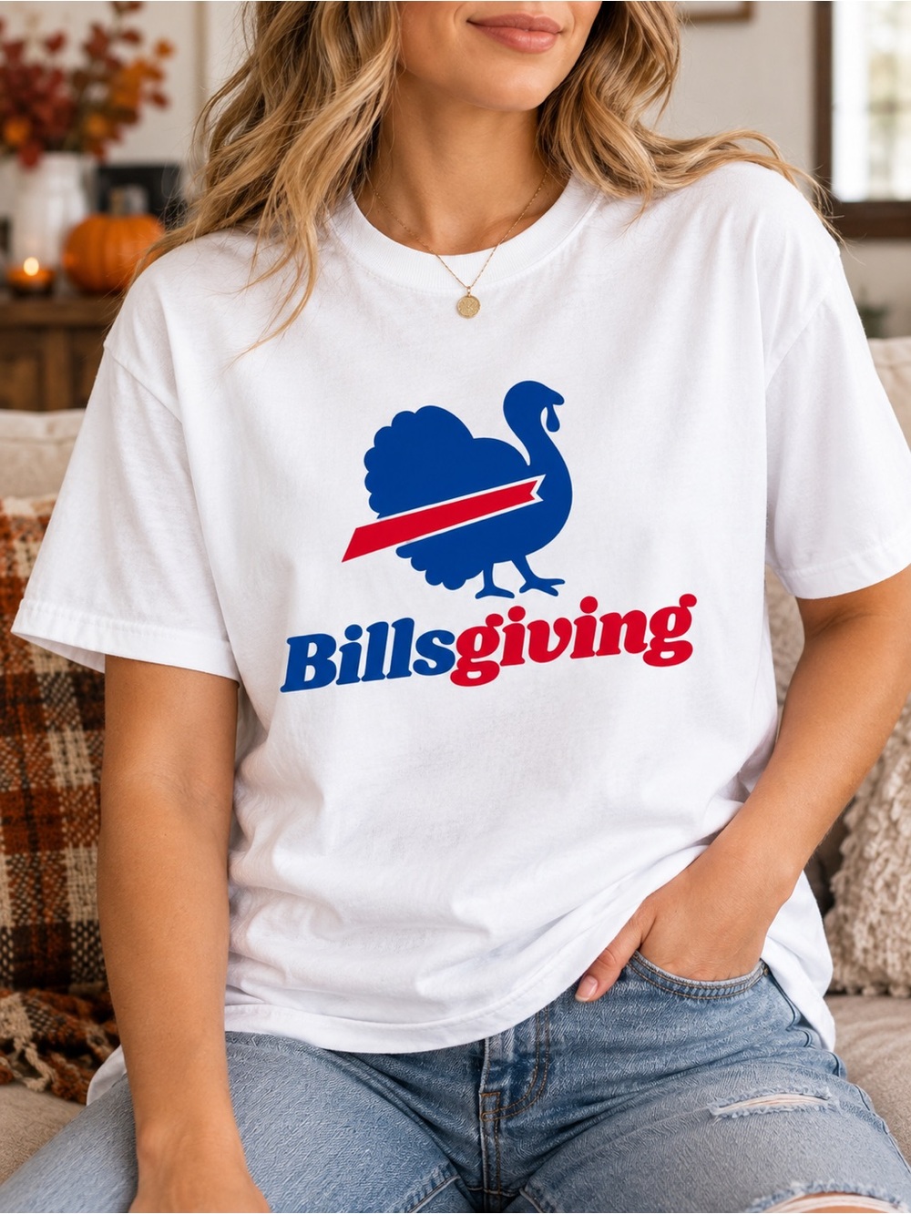 Billsgiving Shirt Turkey Football Thanksgiving Game Day Graphic Tee